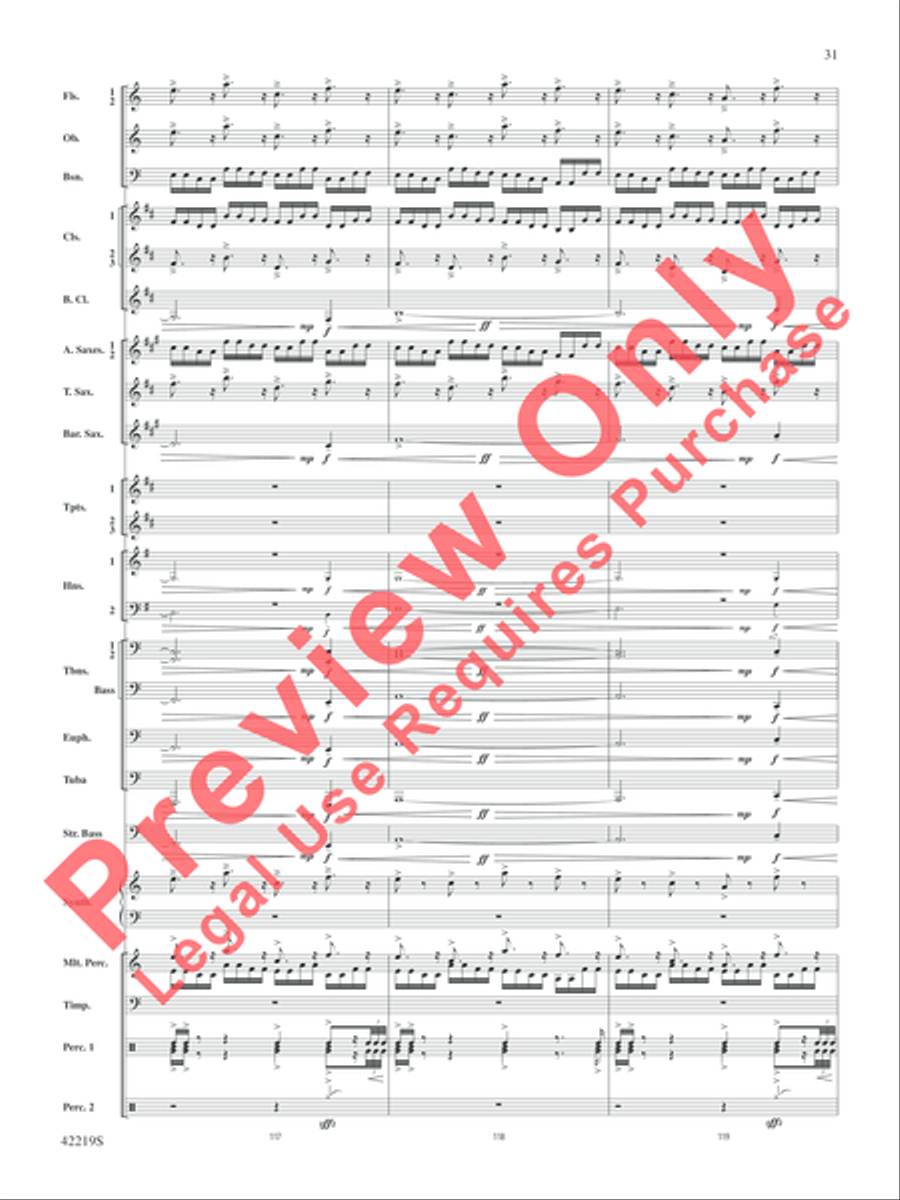 Man of Steel, Suite from Concert Band scores gallery preview page 32
