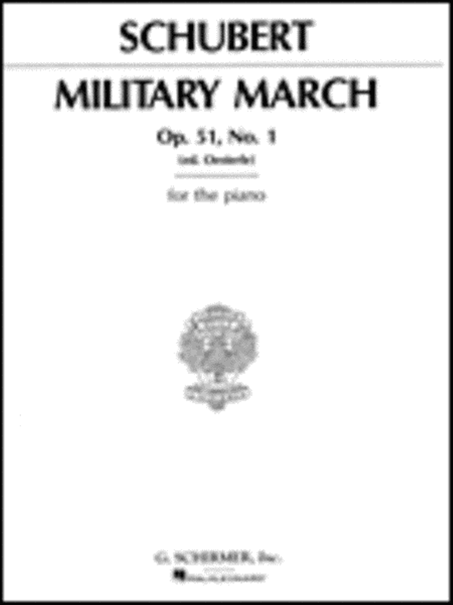 Military March, Op. 51, No. 1 Piano Solo scores gallery preview page 1