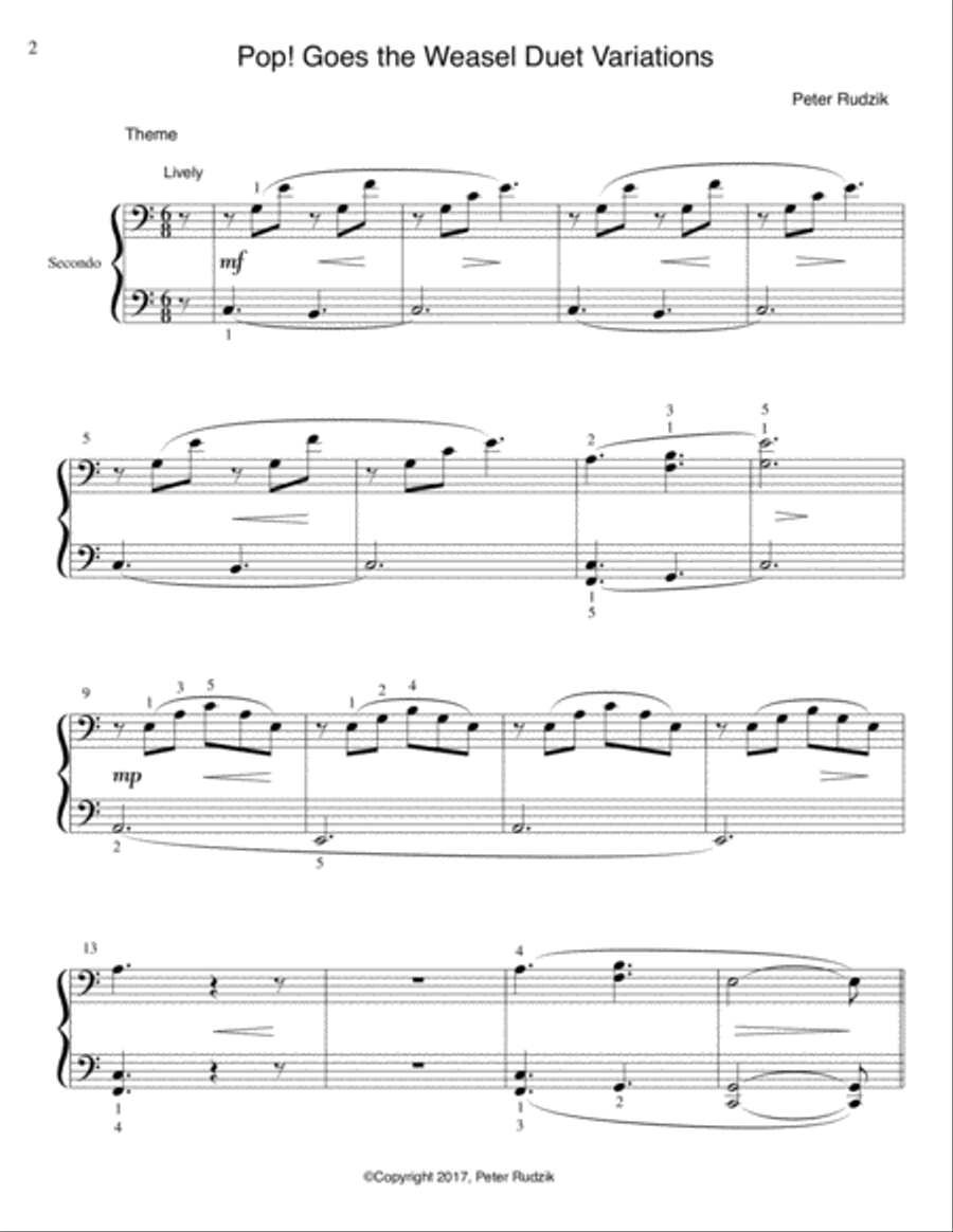 Pop! Goes the Weasel Duet Variations Piano Method scores gallery preview page 2
