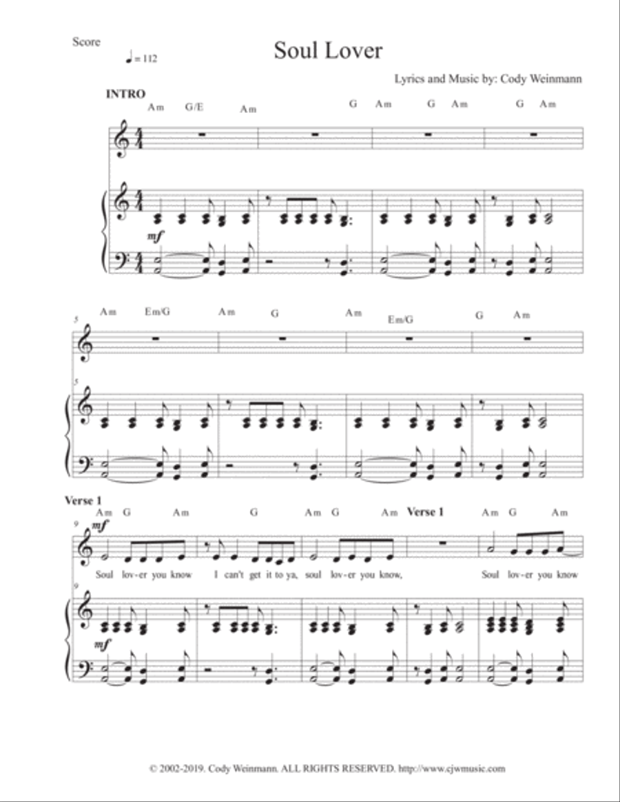 Soul Lover Piano and Voice (1st Version) Voice scores gallery preview page 3