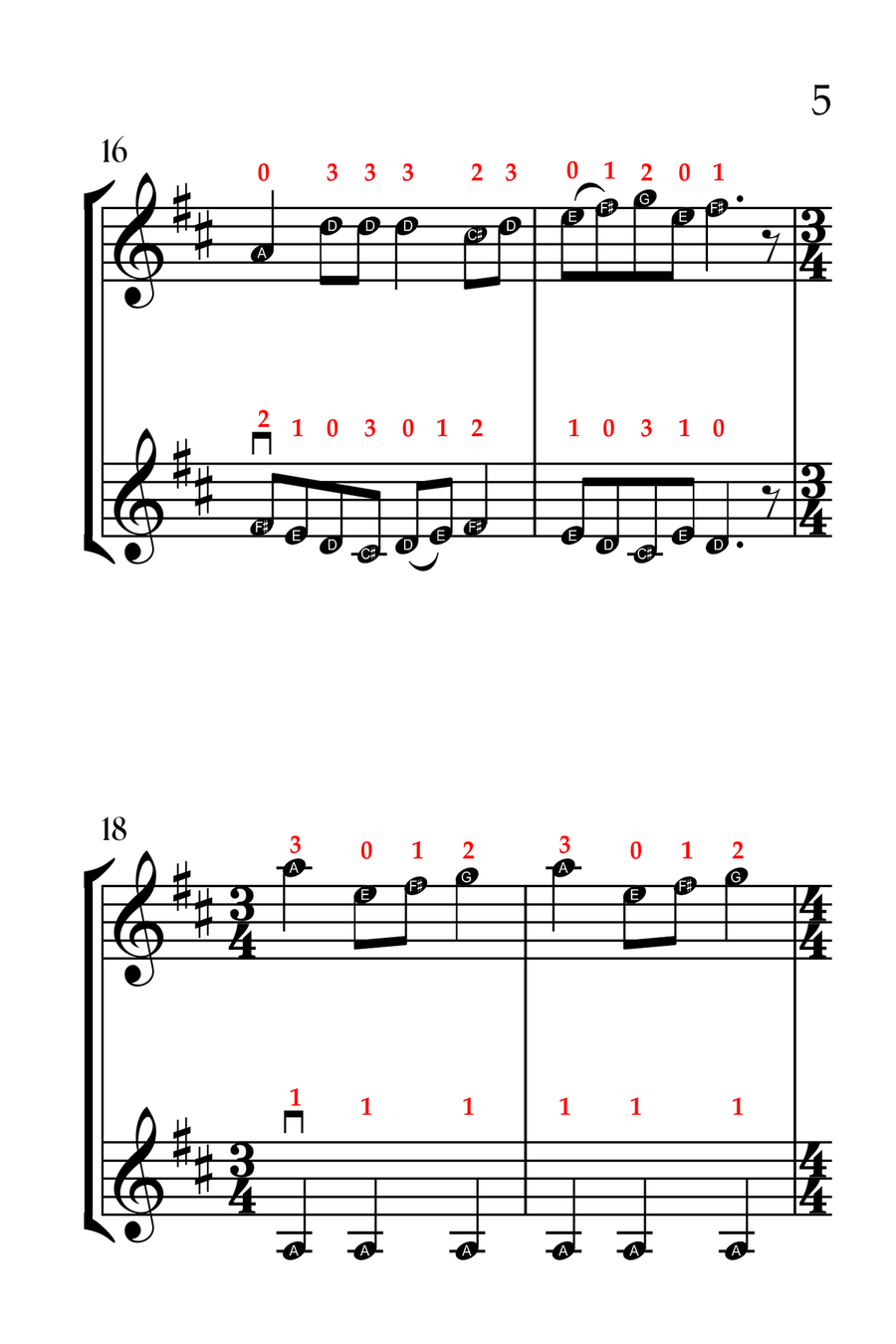 The Twelve Days of Christmas (VIOLIN DUET - EASY LEVEL) String Duet scores gallery preview page 6