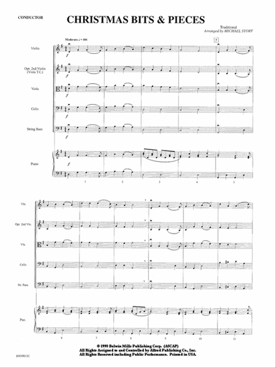 Christmas Bits & Pieces: Score String Orchestra scores gallery preview page 2
