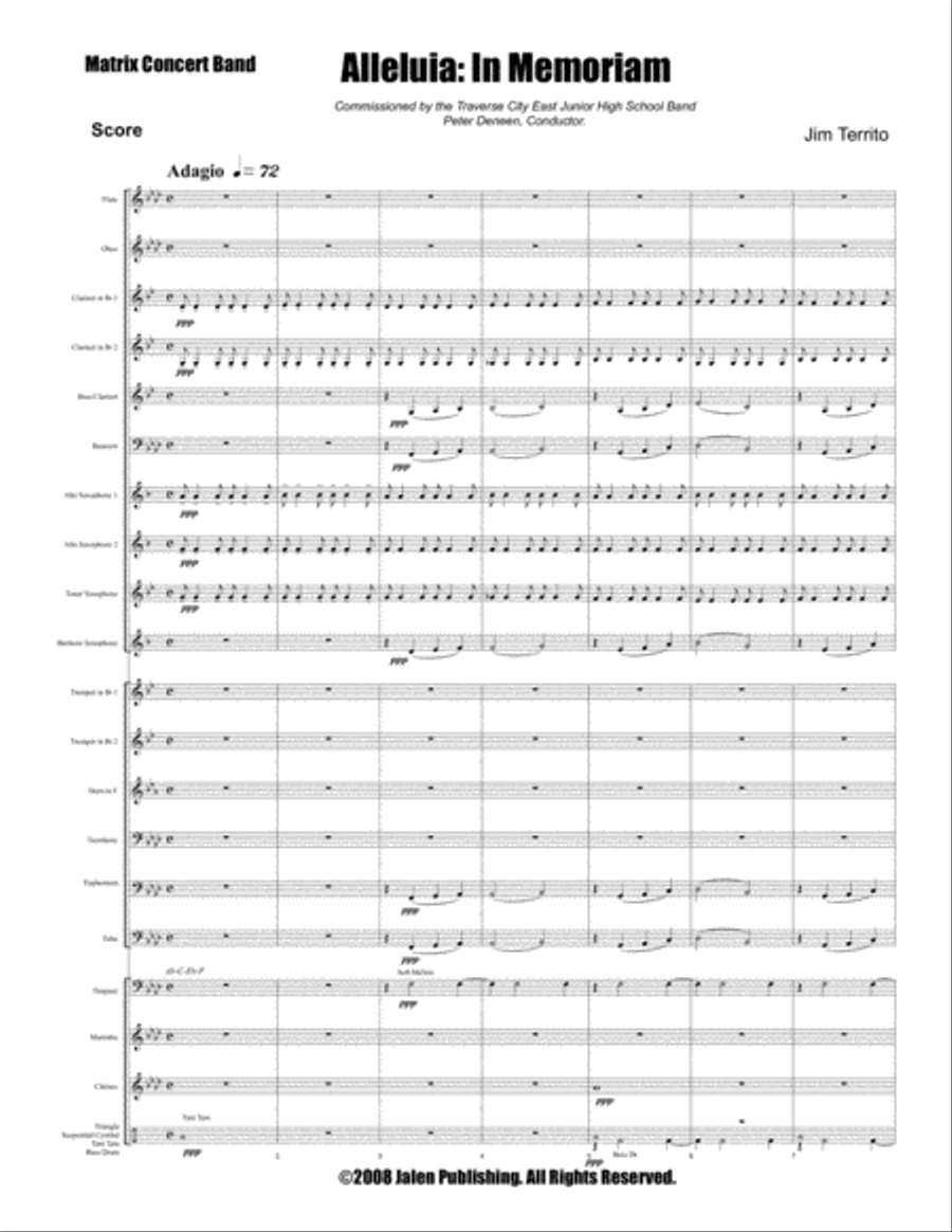 Alleluia: InMemoriam Concert Band scores gallery preview page 2