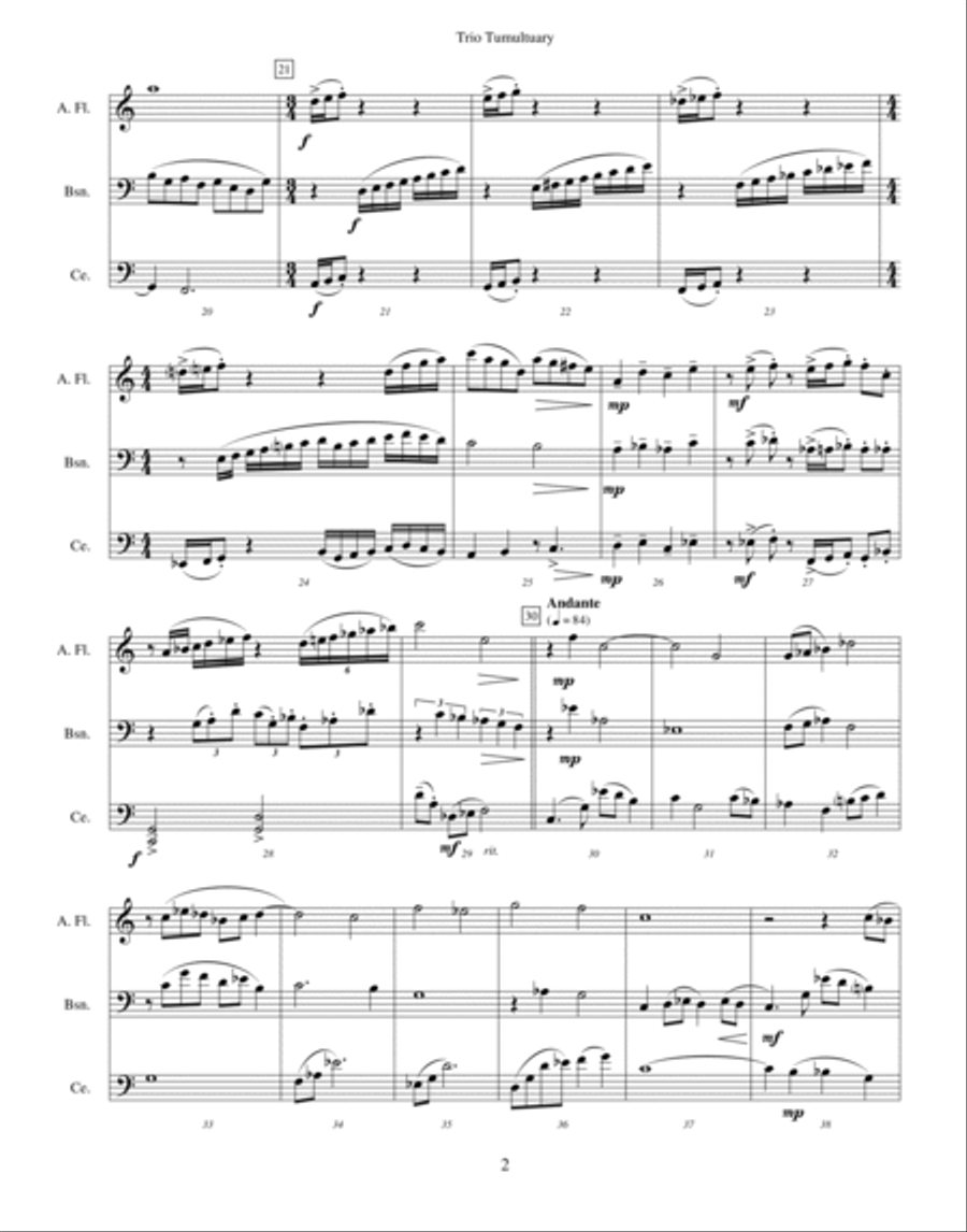 Trio Tumultuary Small Ensemble scores gallery preview page 2