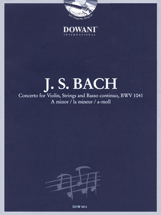 Book cover for Bach: Concerto for Violin, Strings and Basso Continuo BWV 1041 in A Minor
