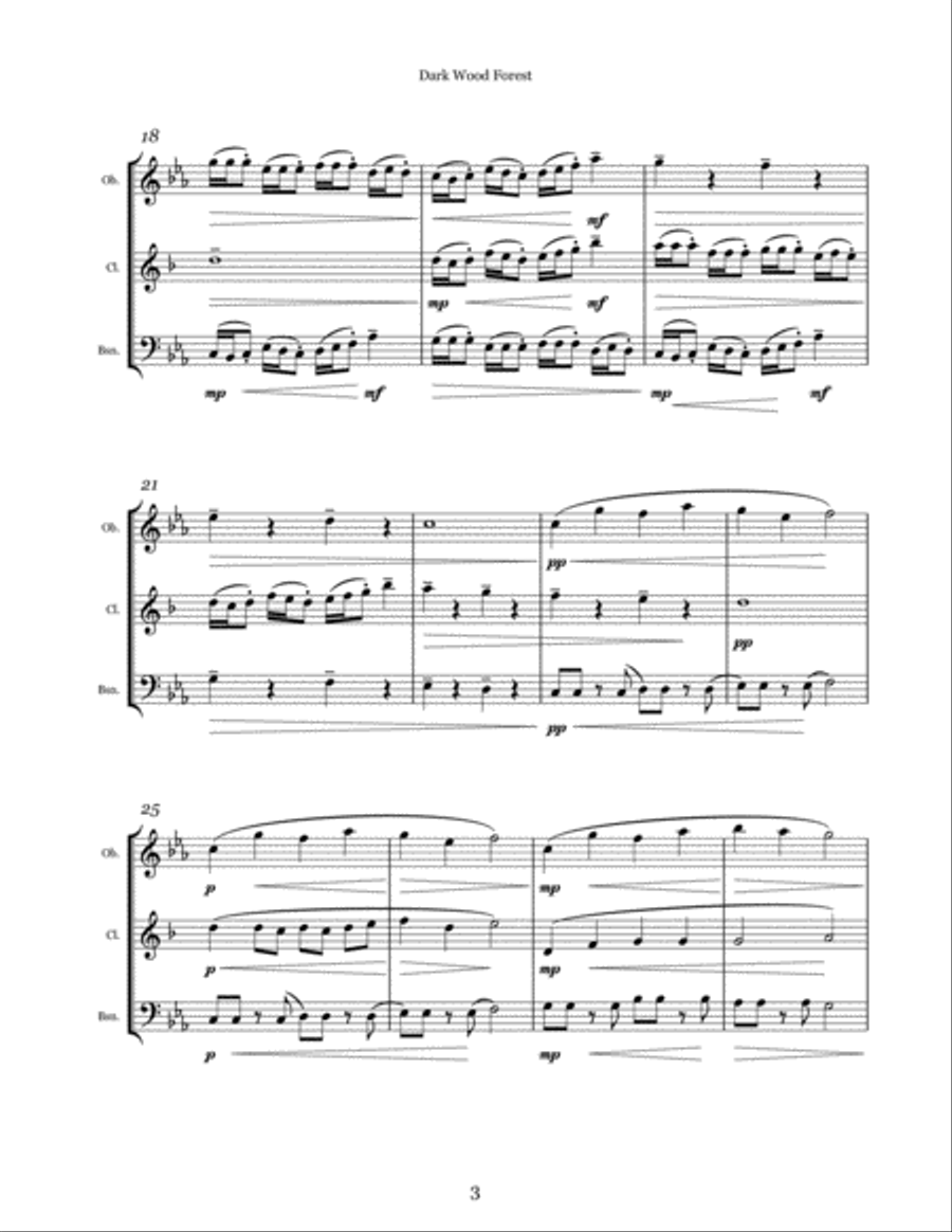Dark Wood Forest Woodwind Trio scores gallery preview page 3