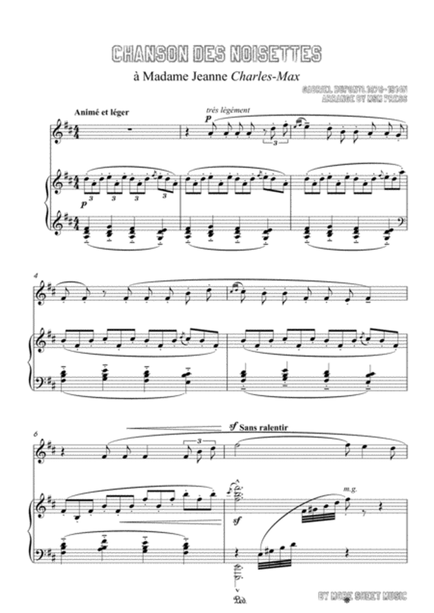 Dupont-Chanson des noisettes, for Flute and Piano image number null