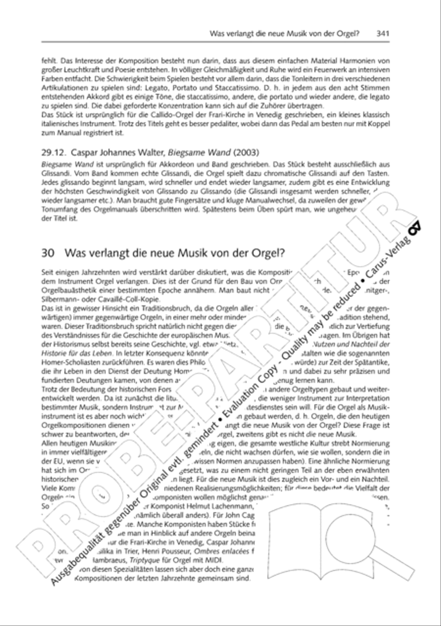 Orgelschule zur historischen Auffuhrungspraxis Organ Solo scores gallery preview page 342