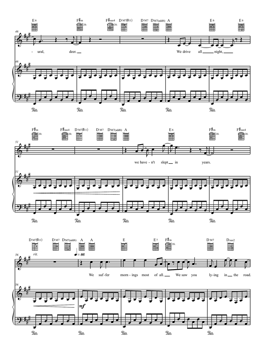 Have To Drive Piano, Vocal, Guitar scores gallery preview page 4