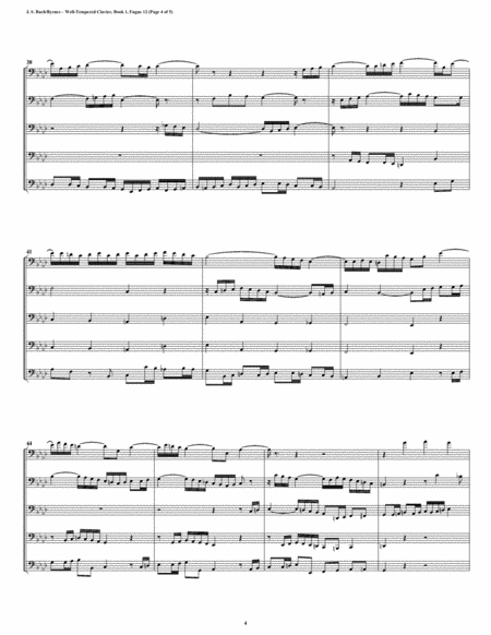 Fugue 12 from Well-Tempered Clavier, Book 1 (Bassoon Quintet) image number null