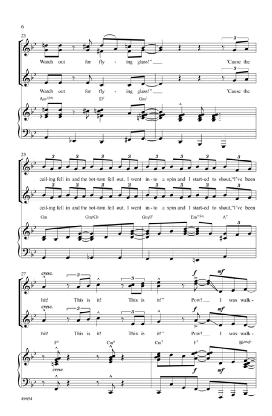 Orange Colored Sky Choir scores gallery preview page 5