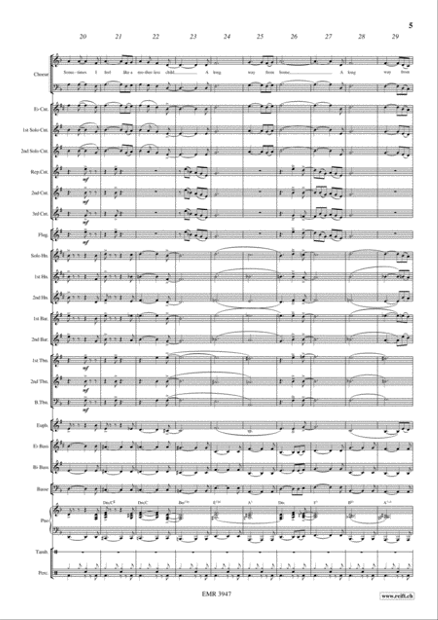 Motherless Child 4-Part scores gallery preview page 6