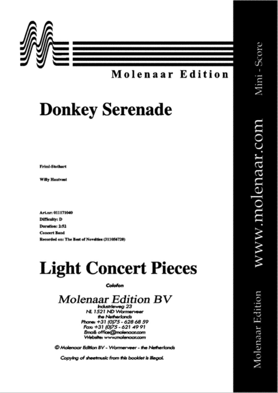 Donkey Serenade Concert Band scores gallery preview page 2