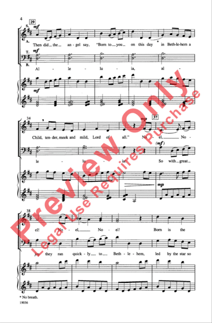 Minuet Noel 4-Part scores gallery preview page 4