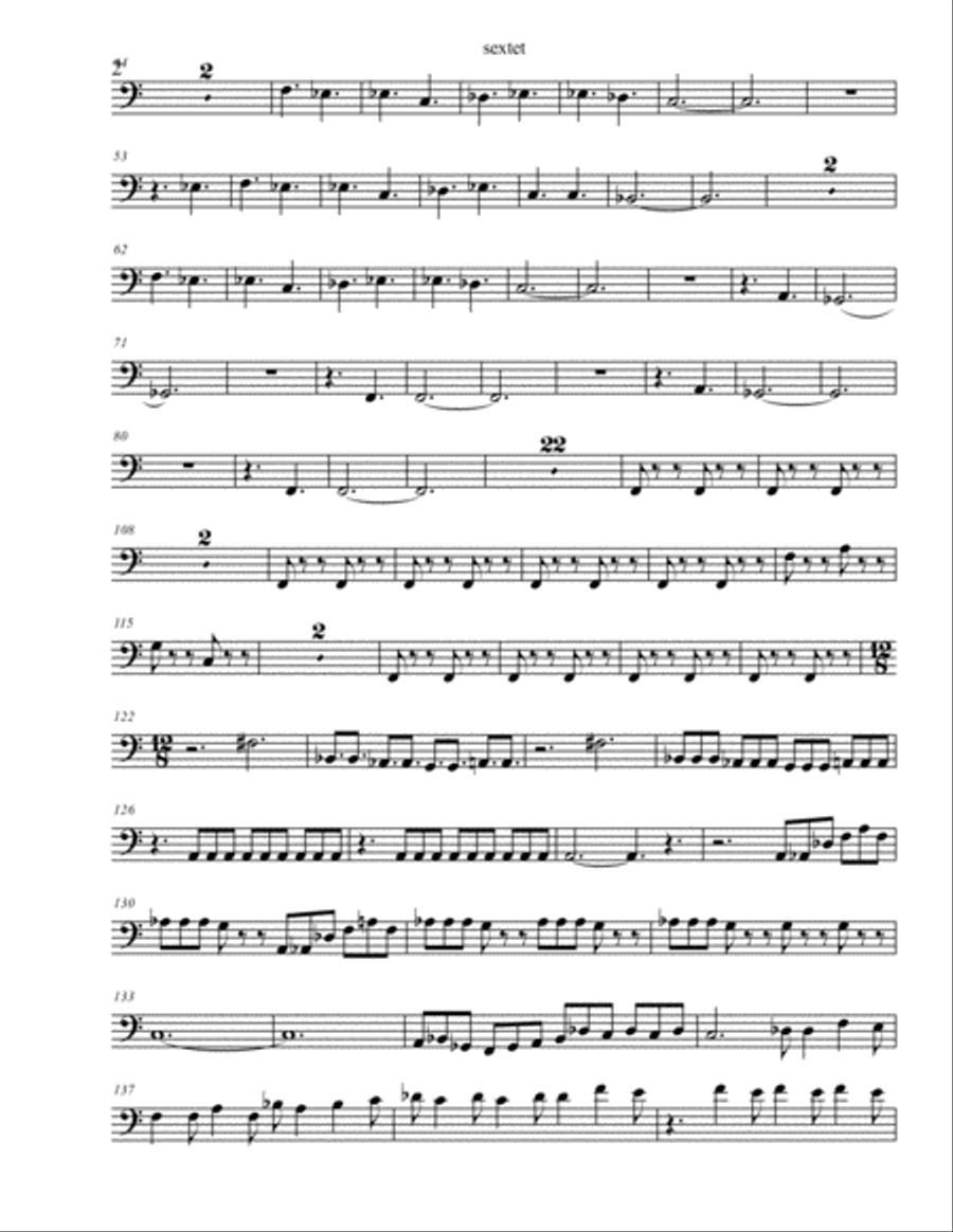 Fantasy for 6 Tubas : Tuba 1 Tuba scores gallery preview page 2