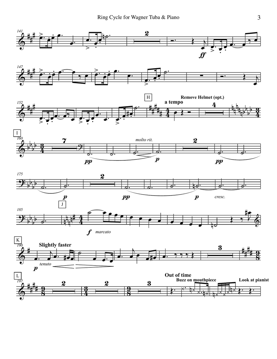 Ring Cycle Abridged for Wagner Tuba and Piano Small Ensemble scores gallery preview page 6