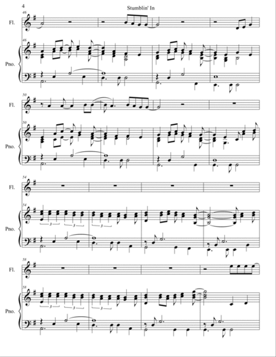 Stumblin' In Stumblin' In Flute Solo scores gallery preview page 5