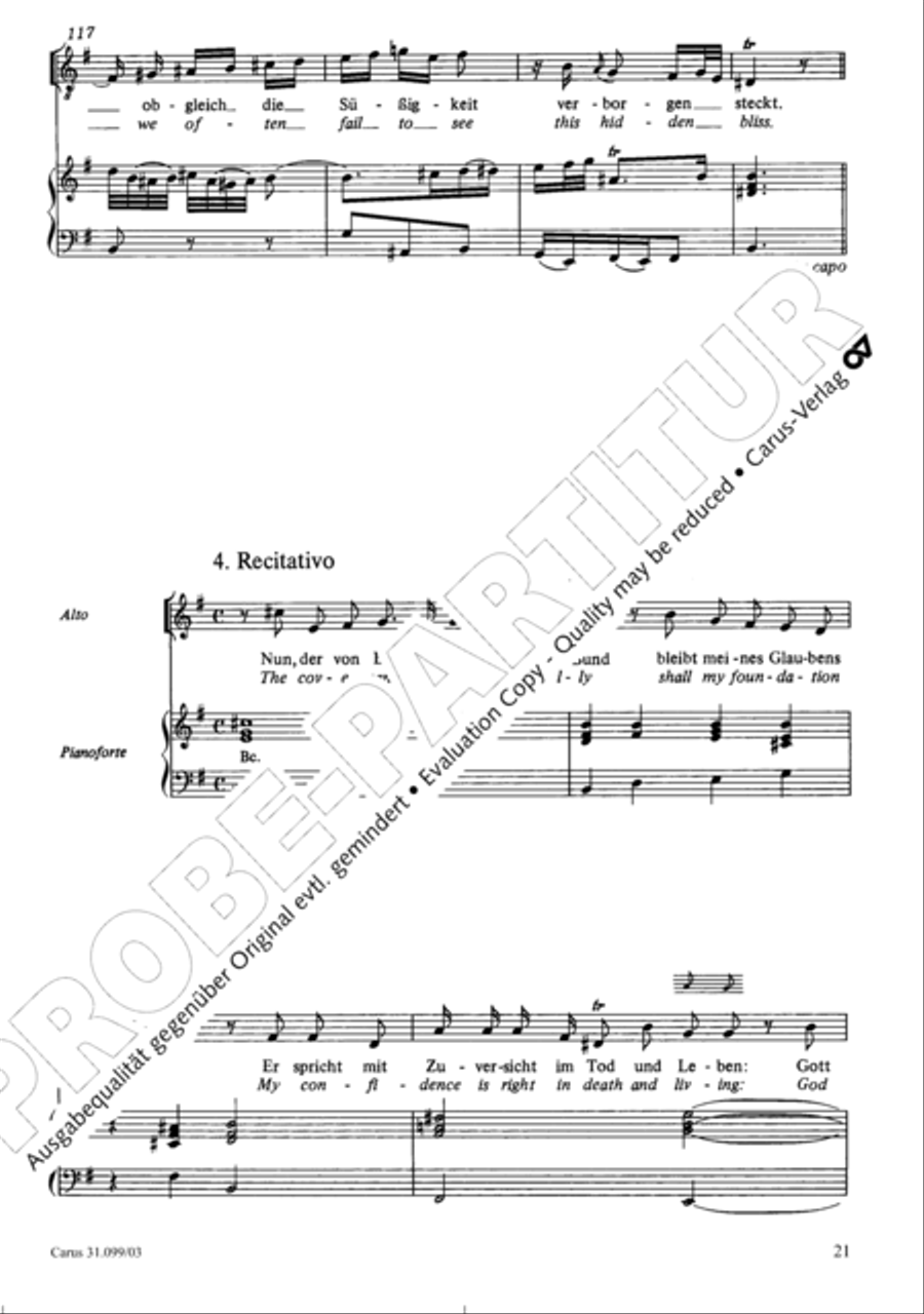 Whatever God ordains is right (Was Gott tut, das ist wohlgetan) 4-Part scores gallery preview page 22