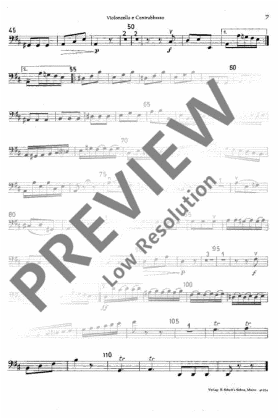Symphony No. 1 Double Bass scores gallery preview page 8