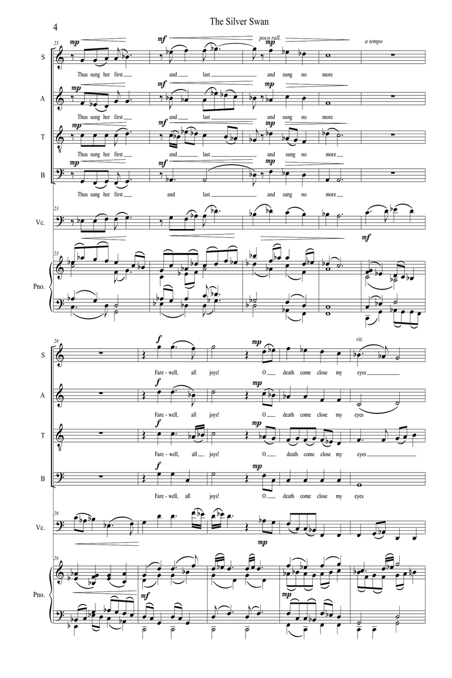 The Silver Swan The Silver Swan 4-Part scores gallery preview page 5