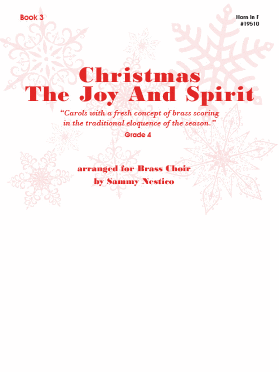 Christmas: The Joy and Spirit, Book 3 - Horn In F