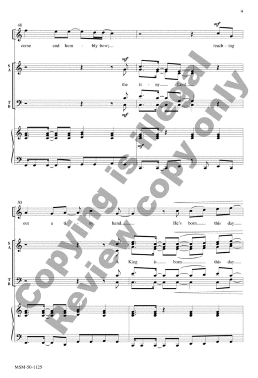 A King Is Born 4-Part scores gallery preview page 9