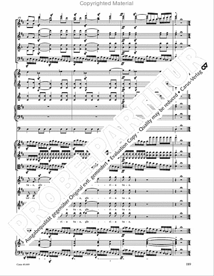 Missa solemnis Missa solemnis 4-Part scores gallery preview page 205