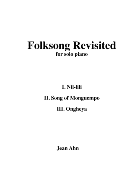 Korean Folksong Revisited for piano image number null