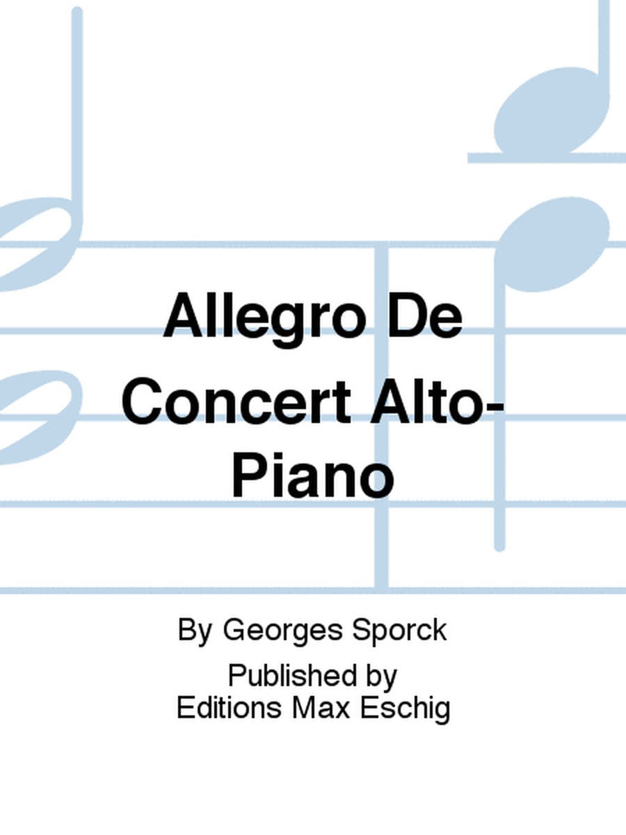 Allegro De Concert Alto-Piano