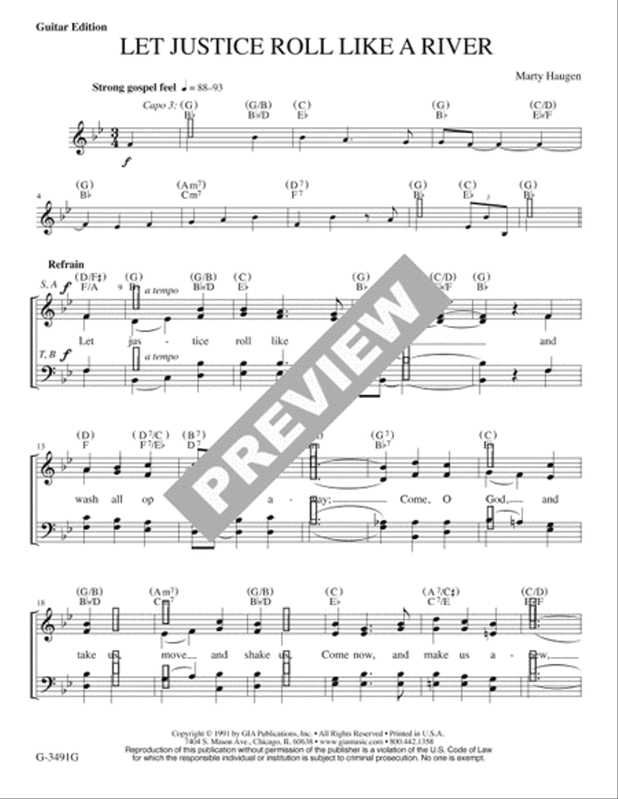 Let Justice Roll Like a River - Guitar edition Guitar scores gallery preview page 2