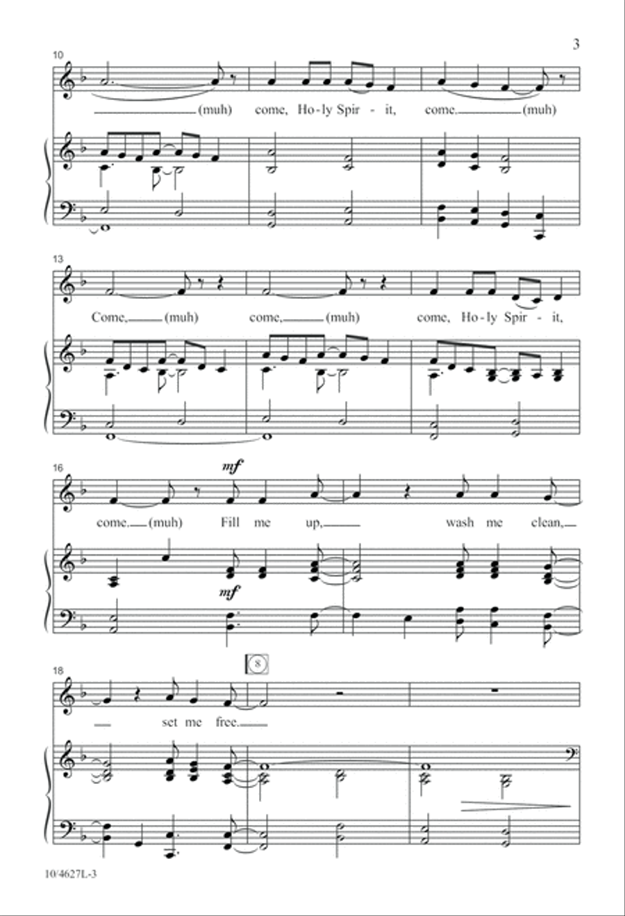 Come, Holy Spirit 3-Part scores gallery preview page 4