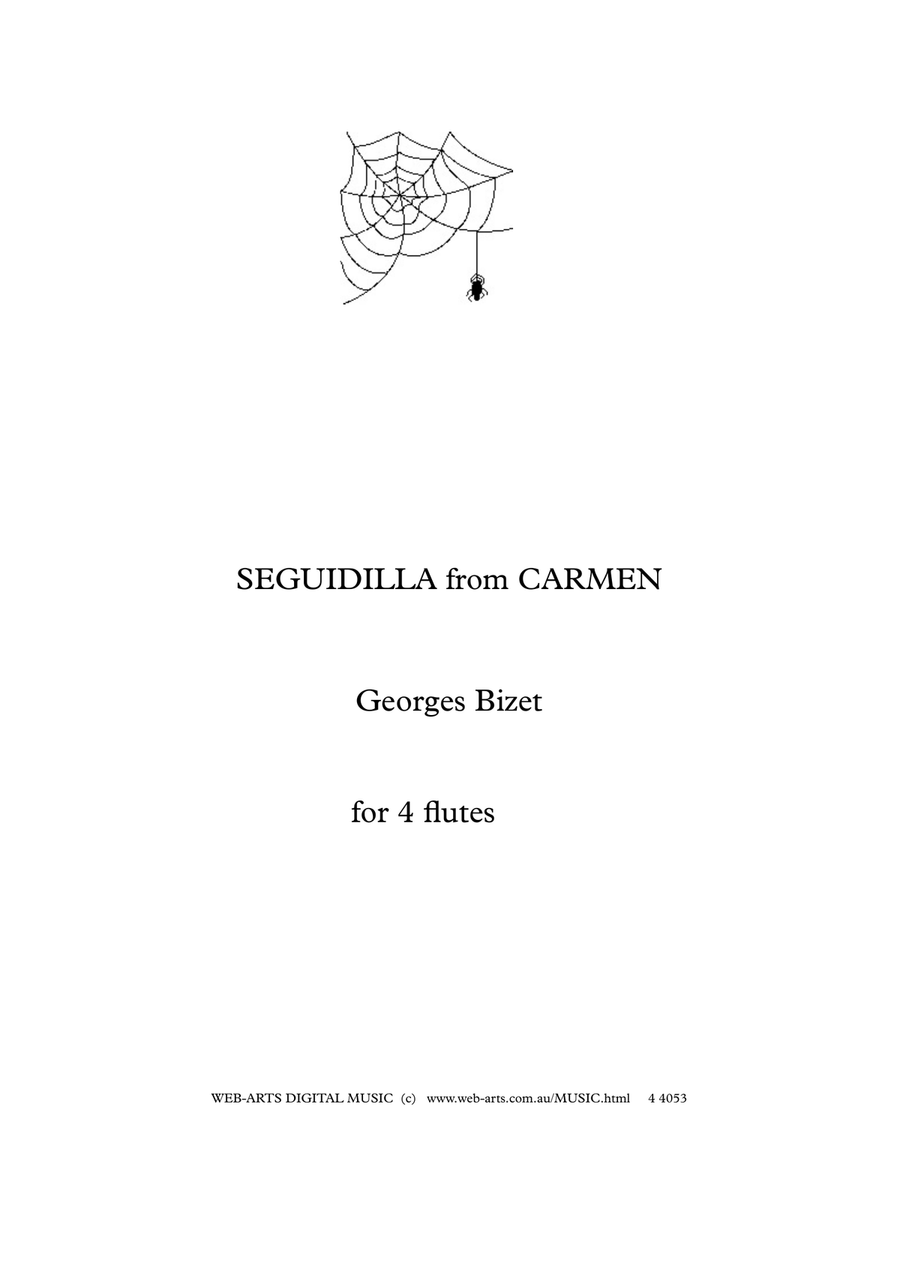 SEGUIDILLA from CARMEN for 4 flutes - BIZET Flute Quartet scores gallery preview page 1