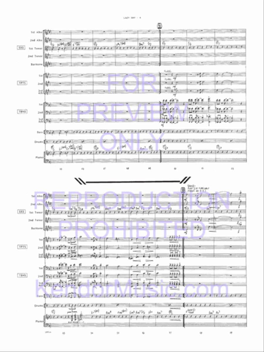 Lazy Day Jazz Ensemble scores gallery preview page 5