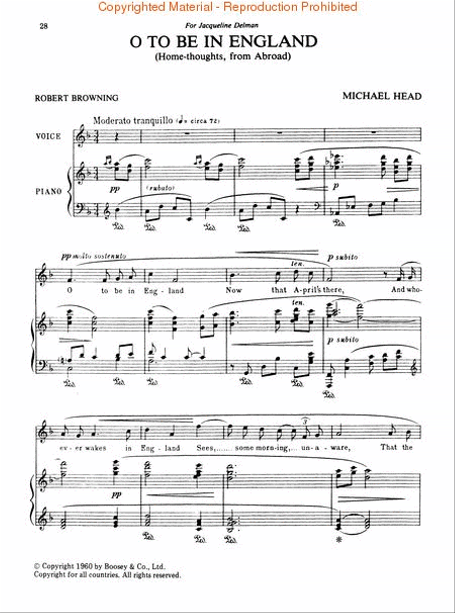 Michael Head Song Album – Volume I Voice Solo scores gallery preview page 4