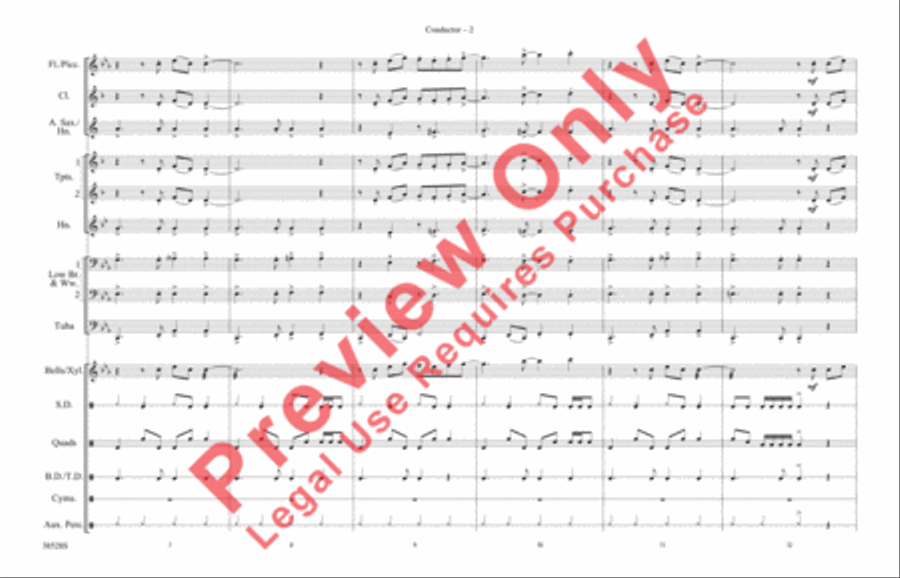 She's Not There Marching Band scores gallery preview page 3