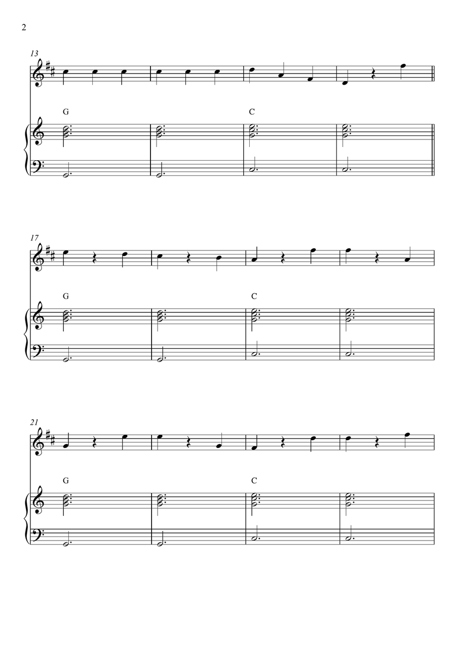 Chopsticks B-Flat Trumpet scores gallery preview page 2