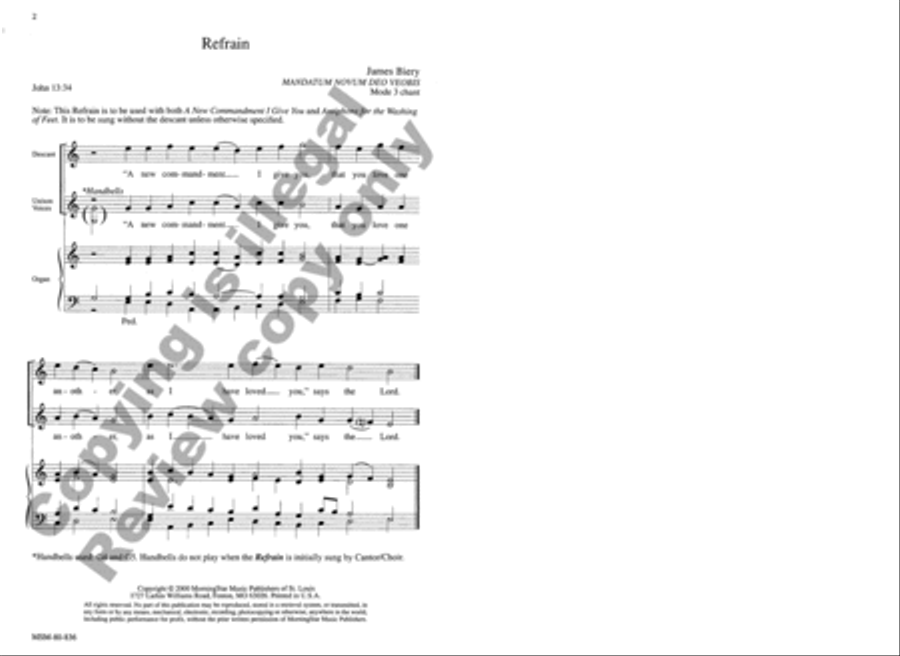 A New Commandment I Give You 4-Part scores gallery preview page 2