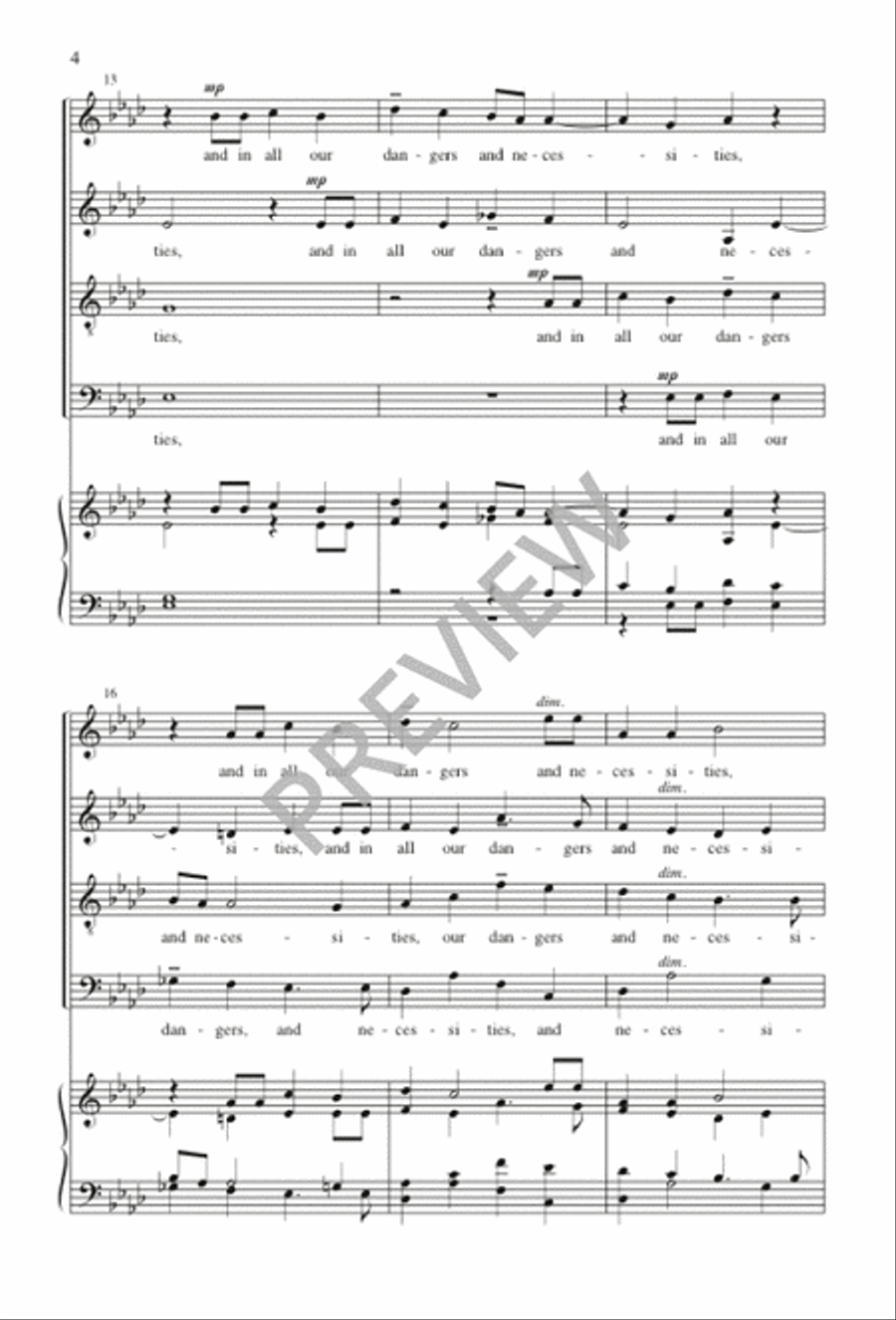 Almighty and Everlasting God 4-Part scores gallery preview page 5