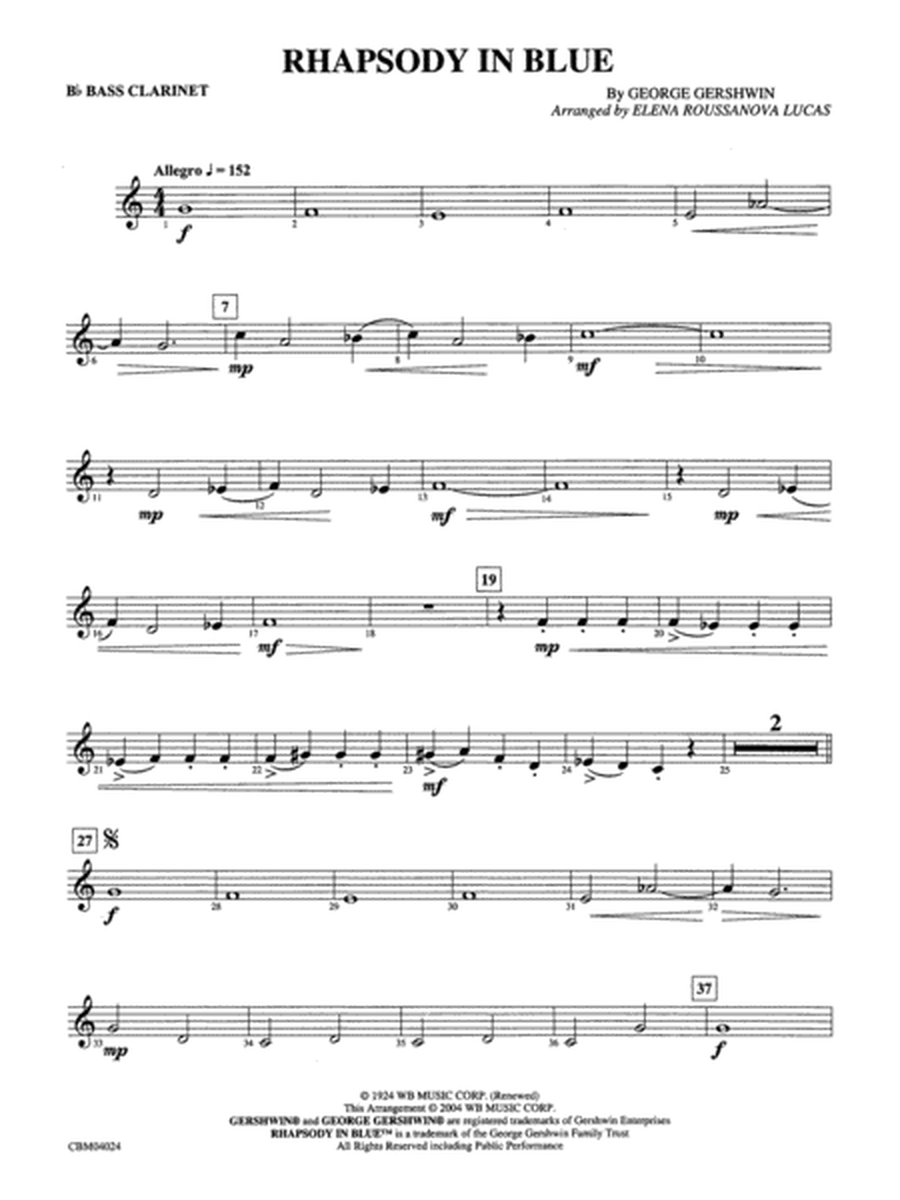 Rhapsody in Blue™: B-flat Bass Clarinet