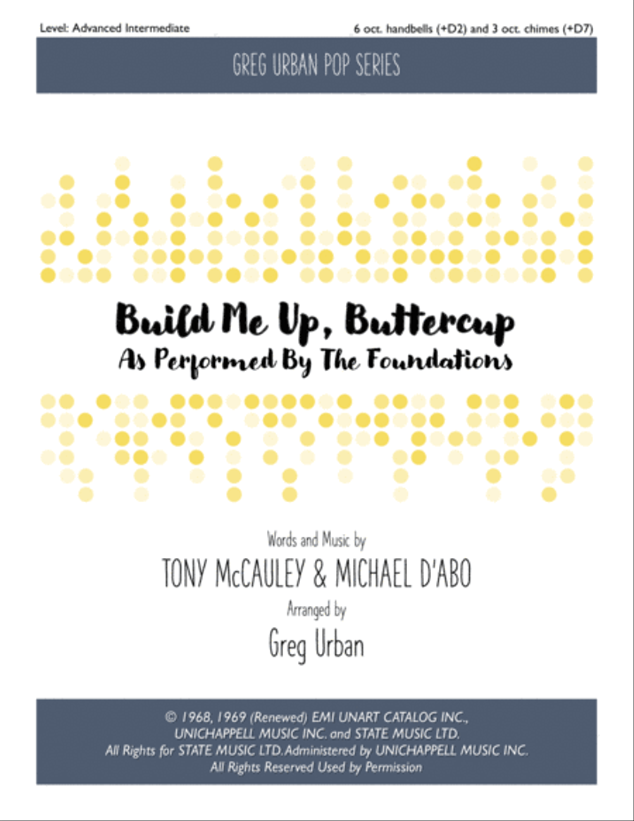 Build Me Up, Buttercup Handbell Choir scores gallery preview page 1