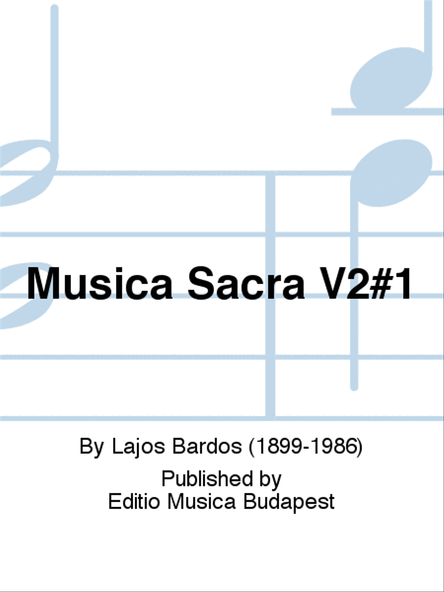 Musica Sacra V2#1 School and Community scores gallery preview page 1