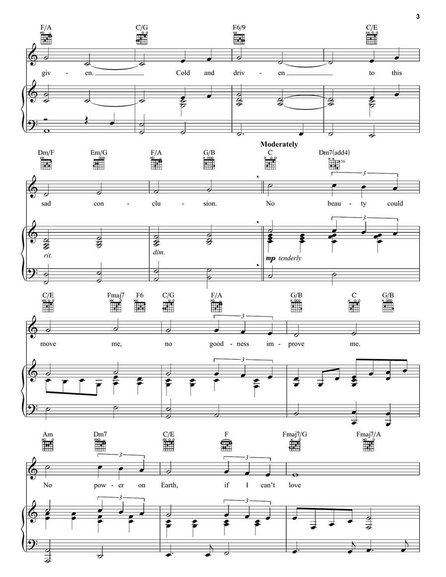 If I Can't Love Her (from Beauty And The Beast: The Musical) Guitar scores gallery preview page 3