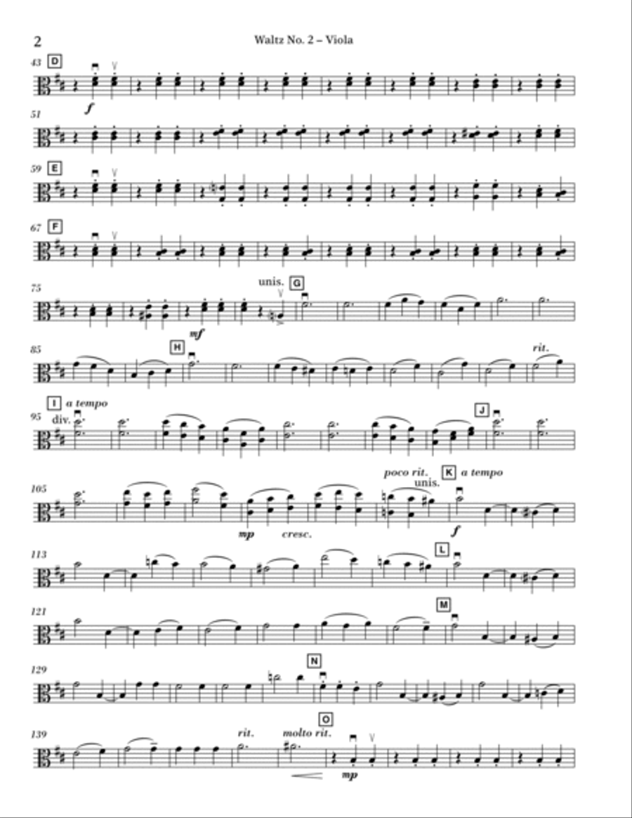 Waltz No. 2 - Viola Viola scores gallery preview page 2