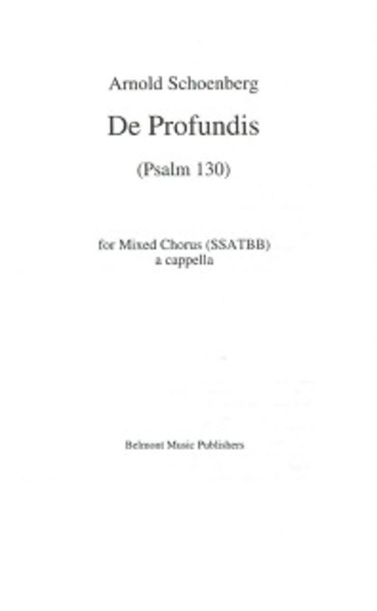 De Profundis, Op. 50b (Psalm 130) for Mixed Chorus (SSATBB) image number null