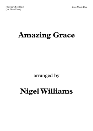 Book cover for Amazing Grace, Duet for Flute and Oboe (or two Flutes)