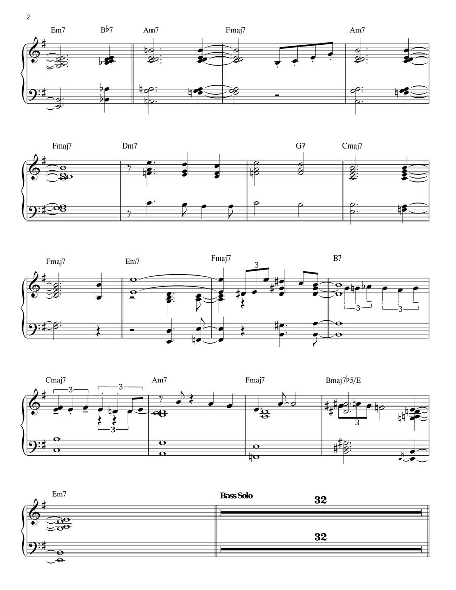 Nardis Piano Solo scores gallery preview page 2