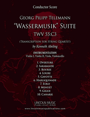 Telemann – Wassermusik Suite Complete (for String Quartet)