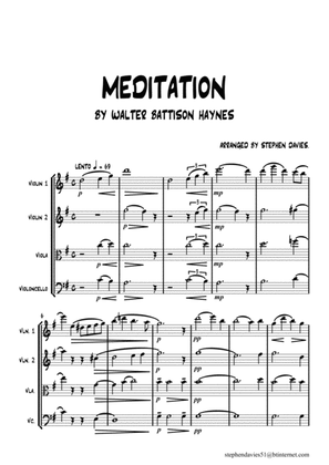Meditation by Walter Battison Haynes for String Quartet