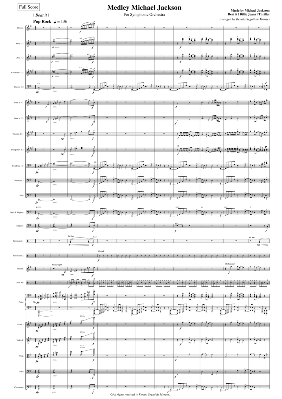The Best Of Michael Jackson Pvg Collection Full Orchestra scores gallery preview page 1