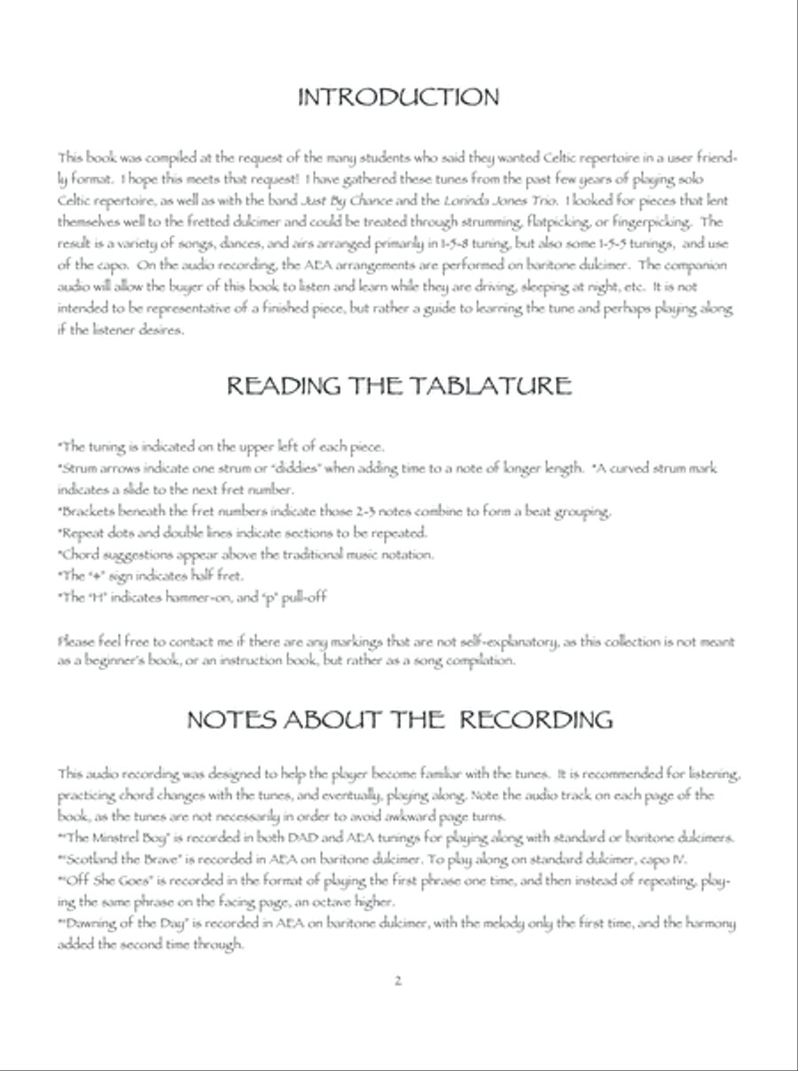 The Celtic Collection: Mountain Dulcimer Mountain Dulcimer scores gallery preview page 3